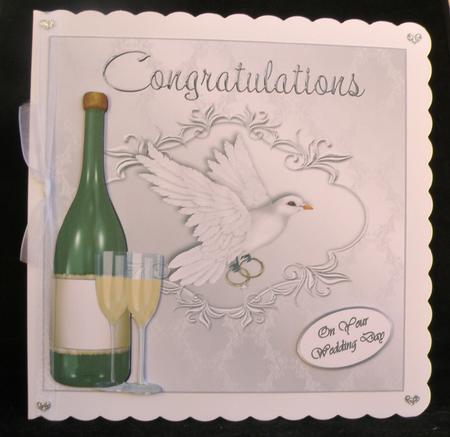 Dove with Champus Wedding/anniversary by Suzi Cooper