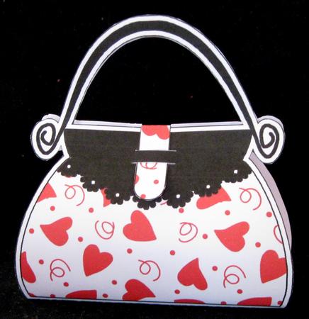 Hearts Handbag Shaped Treat or Favour Box Mini Kit by Suzi Cooper