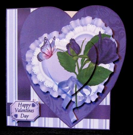 Purple Valentine Heart by Suzi Cooper