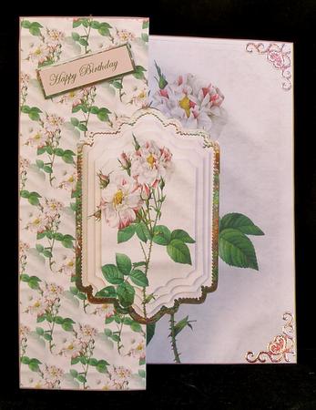 Summer Rose No Hole Fold Back Card by Suzi Cooper