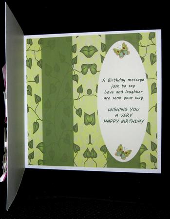 Beautiful Butterflies with Love Dl Insert - Pistachio by Suzi Cooper