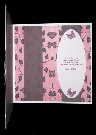 Beautiful Butterflies with Love Dl Insert - Mauve by Suzi Cooper