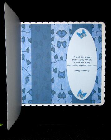 Beautiful Butterflies with Love Dl Insert - Iris Blue by Suzi Cooper