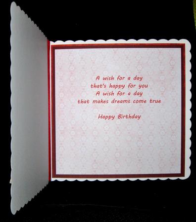 Red Floral Flappa Insert 8x8inch by Suzi Cooper