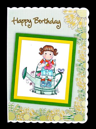 Yellow and Green Daisy Backing Sheet 2 by Suzi Cooper