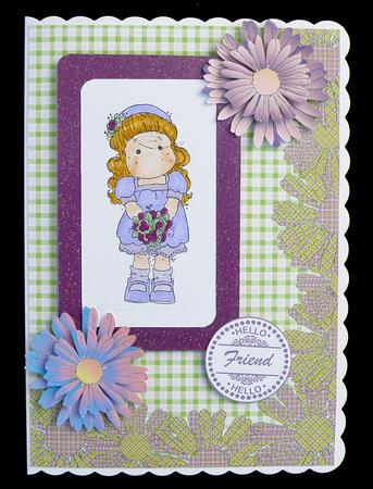Green Daisy Backing Sheet 2 by Suzi Cooper