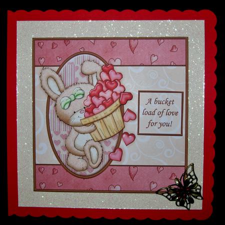 Hearts for You Romantic Decoupage & Card Topper by Suzi Cooper