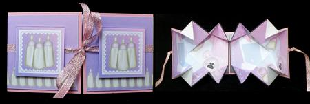 Exploding Card - Baby Girl - Teddy by Suzi Cooper