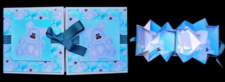 Exploding Card - Baby Boy - Teddy by Suzi Cooper