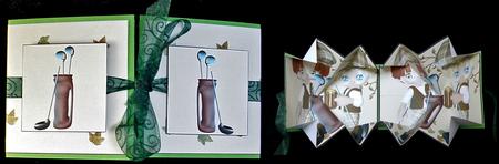 Exploding Card - Golfing Friends by Suzi Cooper