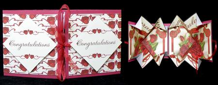 Exploding Card - Red Rose Congratulations by Suzi Cooper
