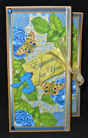 Blue Roses Especially for You Quick Tri-fold Card by Suzi Cooper
