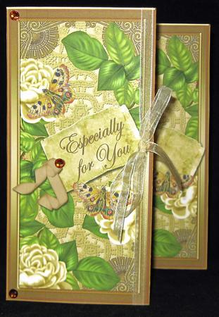 Cream Roses Especially for You Quick Tri-fold Card by Suzi Cooper