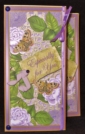 Lilac Roses Especially for You Quick Tri-fold Card by Suzi Cooper