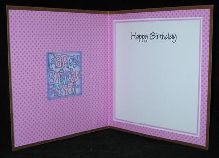 Birthday Matching Insert Square Landscape by Suzi Cooper