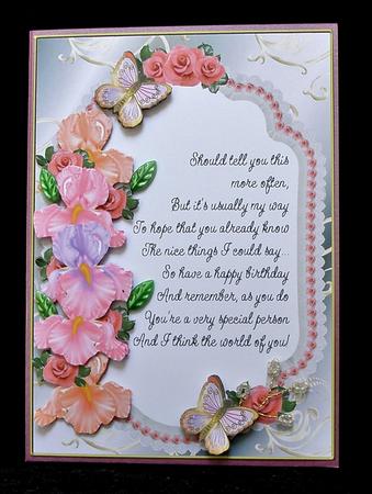 Roses, Irises and Butterflies 4 by Suzi Cooper