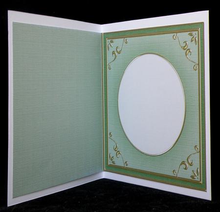 Square 'gold Metallic Frame' Card Front or Insert by Suzi Cooper