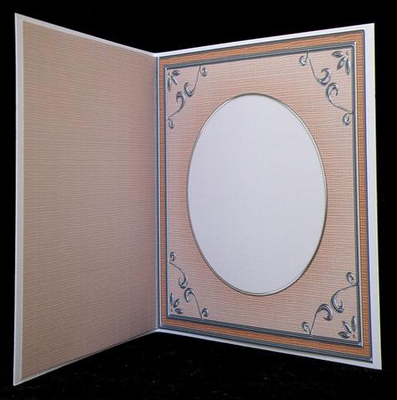 Square 'silver Metallic Frame' Card Front or Insert by Suzi Cooper
