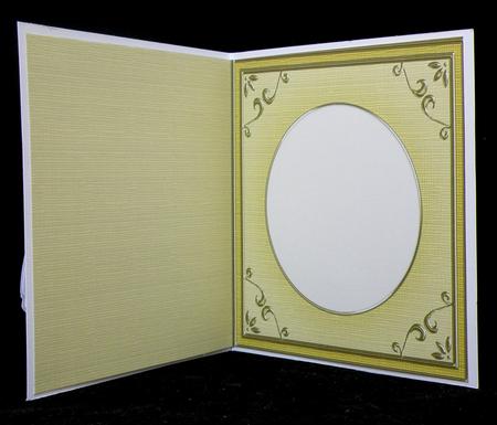 Square 'gold Metallic Frame' Card Front or Insert by Suzi Cooper