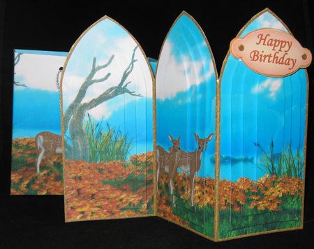 Flowered Shoreline Card and Gift Bag by Suzi Cooper