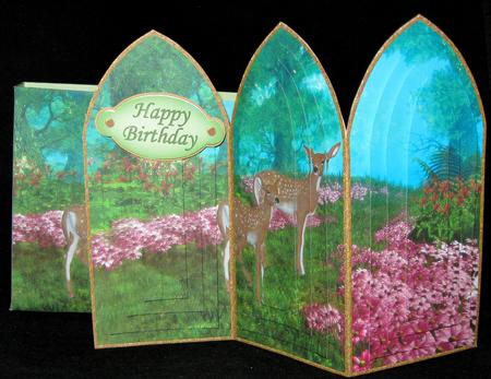 Flowery Forest Path Card and Gift Bag by Suzi Cooper