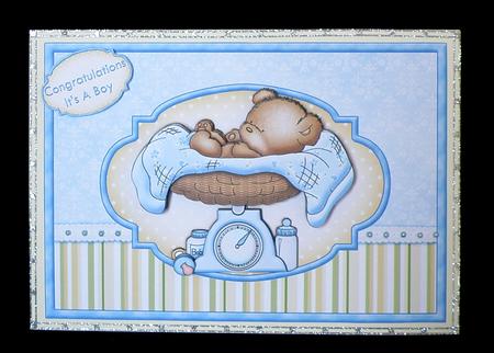 Baby Boy Bear Scales Decoupage Mini Kit by Suzi Cooper
