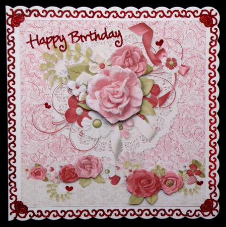 8x8 Shabby Chic Vintage Roses by Suzi Cooper