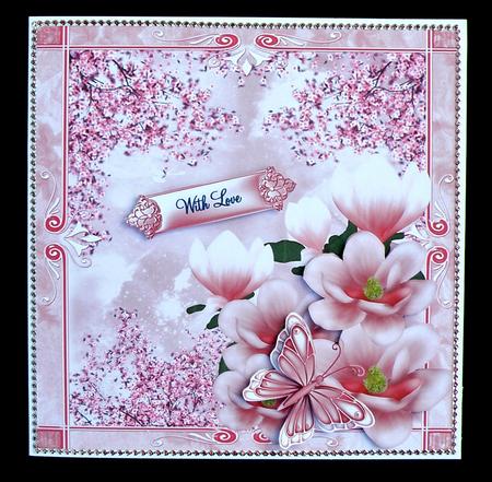 Gorgeous Magnolia and Cherry Blossom Flutter by Suzi Cooper