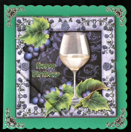 White Wine & Grapes + Extra Corners by Suzi Cooper