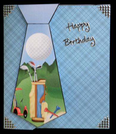 Golf Themed Cut and Fold Card by Suzi Cooper