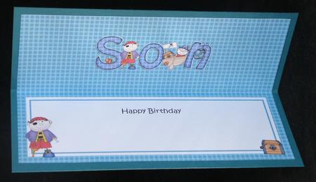 Pirates Birthday Son Large Dl Matching Large Dl Insert by Suzi Cooper