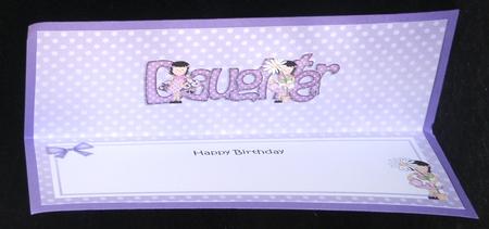 Girlz Birthday Daughter Large Dl Matching Large Dl Insert by Suzi Cooper