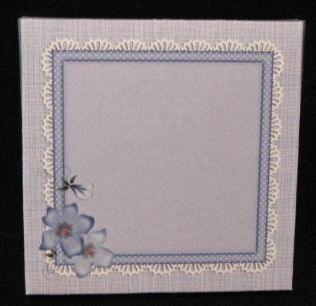 Pretty Violas & Lace 4 x 4 Square Card Box Mini Kit by Suzi Cooper