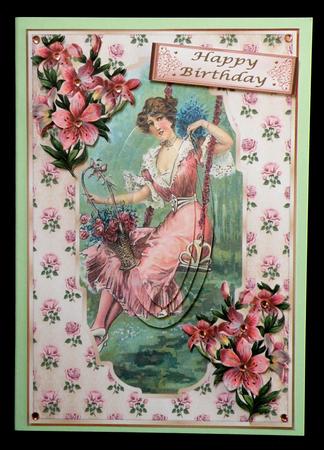 A Summers Day Pyramid Card Front by Suzi Cooper