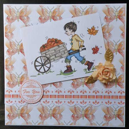 Crafty Bob's Sassy Cheryl Single: Pumpkin Wagon Boy by Suzi Cooper