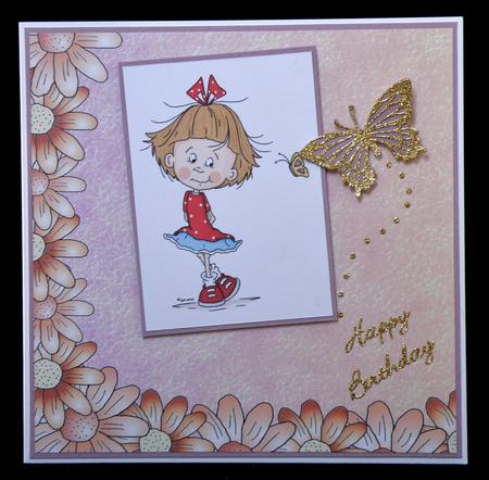 Peach Daisy Backing Sheet 1 by Suzi Cooper