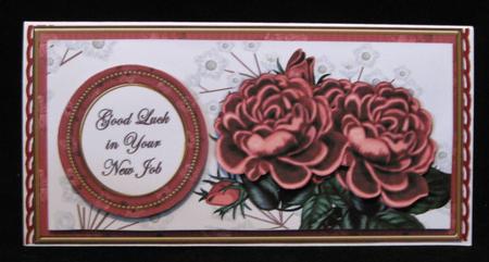Dred Roses New Job Dl Decoupage Topper by Suzi Cooper