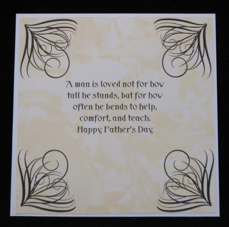 8 Inch Insert - Father's Day by Suzi Cooper