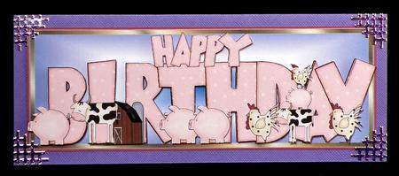 Large Dl Card - Farm Life Birthday by Suzi Cooper