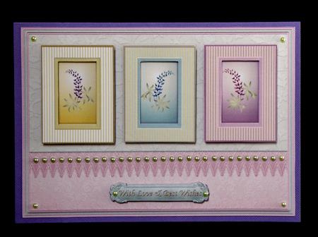 Framed Floral Panels Birthday or General Quick Card by Suzi Cooper