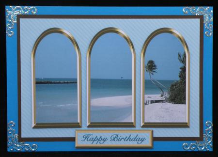Three Arches Card - Tropical Beach by Suzi Cooper