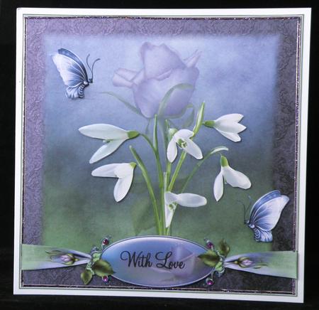 Beautiful Snowdrops and Rose Flutters by Suzi Cooper
