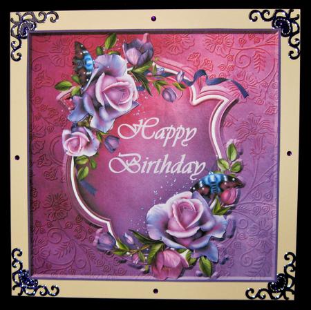 Rose Romantica, Card with Decoupage by Suzi Cooper