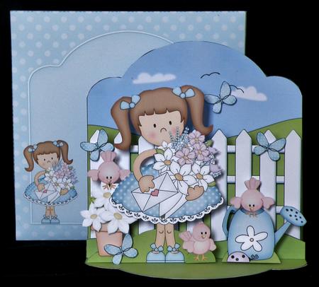 3D Girlz Liz's Flowers Pop Up Front Card Kit by Suzi Cooper