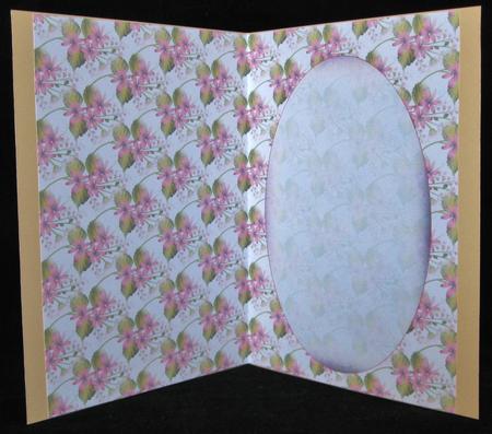 Pink Flower Spray Insert or Card Base by Suzi Cooper