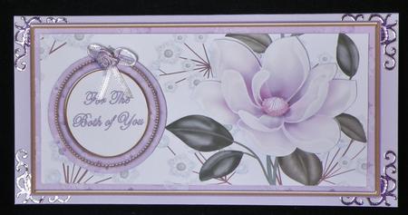 Lilac Magnolia Both of You Dl Decoupage Topper by Suzi Cooper