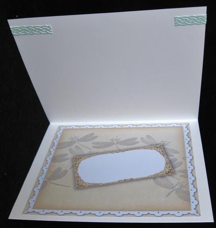 Cream Dragonfly 8inch Orchid Card Insert Panel by Suzi Cooper