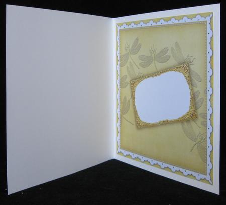 Lemon Dragonfly 8inch Orchid Card Insert Panel by Suzi Cooper