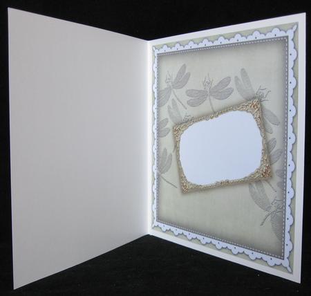 Olive Dragonfly 8inch Orchid Card Insert Panel by Suzi Cooper