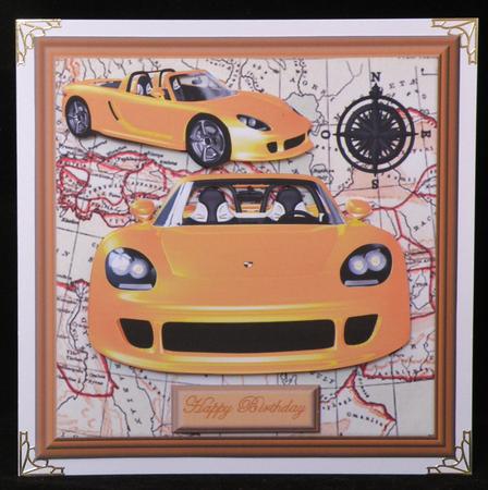 Golden Sports Car Mini Kit by Suzi Cooper